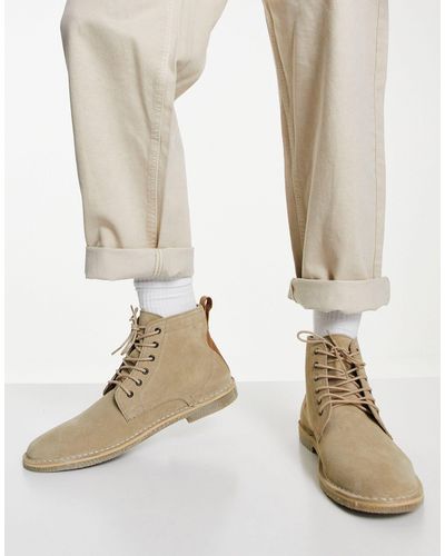 ASOS – schnür-boots aus wildleder - Natur