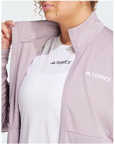 adidas Originals Adidas Terrex Plus Multi Full Zip Fleece Jacket - Pink