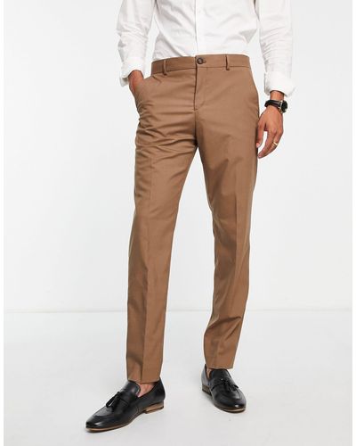 SELECTED Slim Fit Suit Trousers - Natural