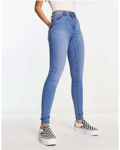 Noisy May – callie – skinny-jeans - Blau