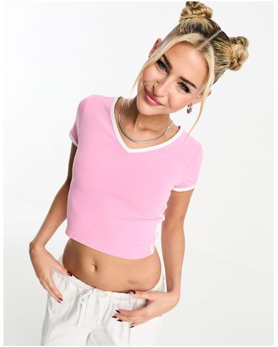 Cotton On Micro Retro T-shirt - Roze