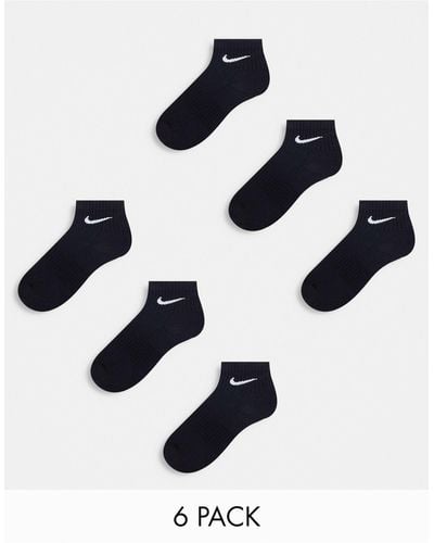 Nike Training Everyday Cushioned 6 Pack Ankle Sock - Black