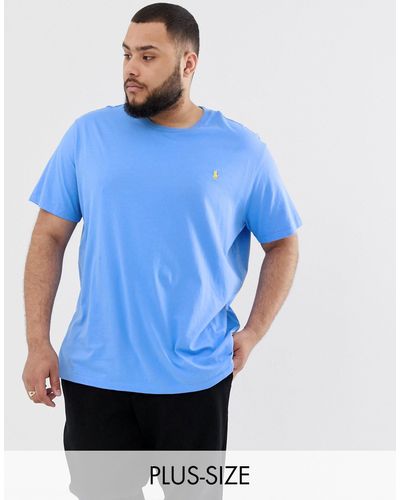 Polo Ralph Lauren – big & tall – t-shirt mit spieler-logo - Blau
