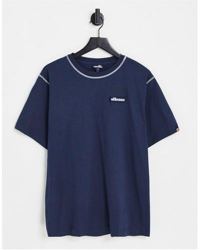 Ellesse T-shirt Met Contrasterende Stiksels - Blauw