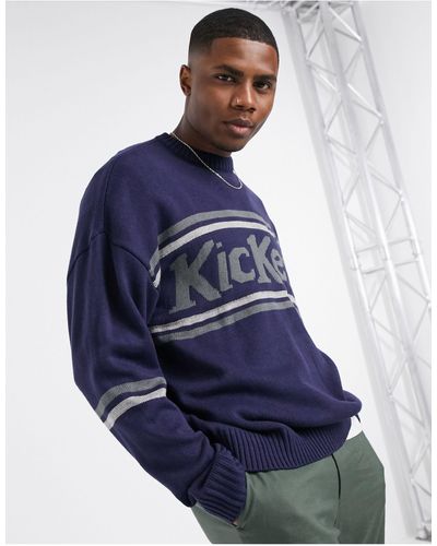 Kickers Classic Logo Knitted Sweater - Blue