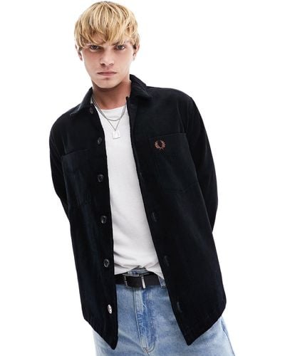 Fred Perry Cord Overshirt - Black
