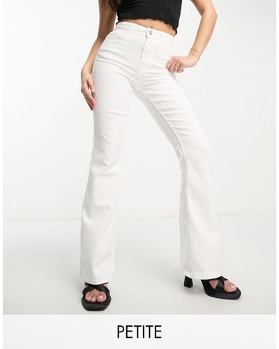 Pieces Peggy - jeans a zampa bianchi - Bianco