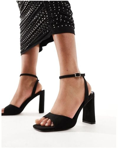 ASOS Noah Barely There Block Heeled Sandals - Black