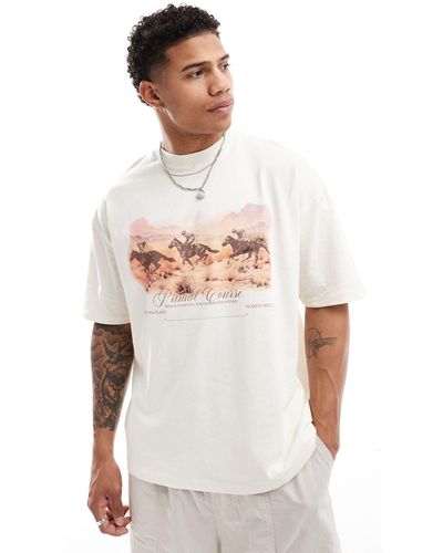 ASOS Oversized With Scenic Front Print - White
