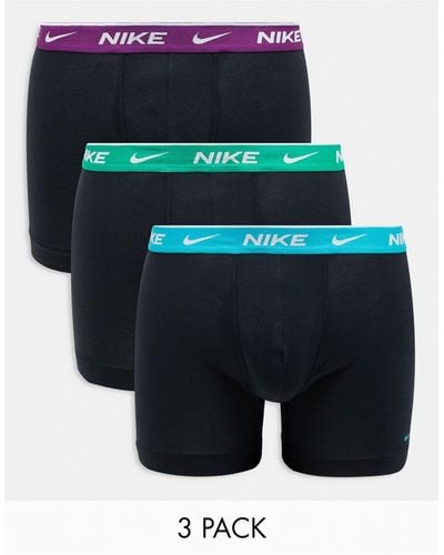 Nike Everyday Cotton Stretch Briefs 3 Pack - Blue