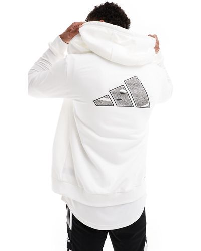 adidas Originals Adidas – club tennis teamwear – kapuzenpullover mit durchgehendem reißverschluss - Weiß