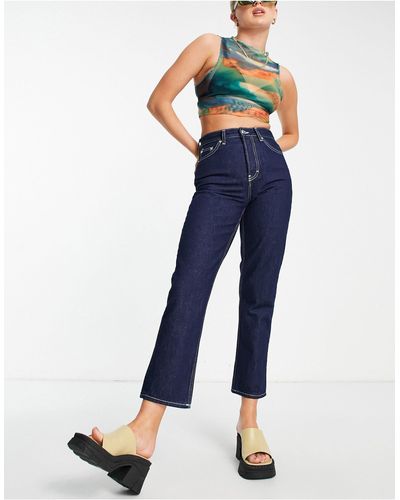 TOPSHOP Editor - jeans grezzi color indaco - Blu