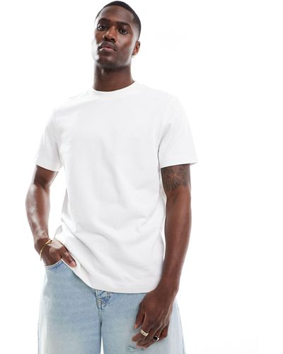 ASOS – hochwertiges, elegantes t-shirt aus schwerem material - Weiß
