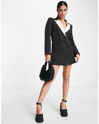 Miss Selfridge Contrast Blazer Dress - Black