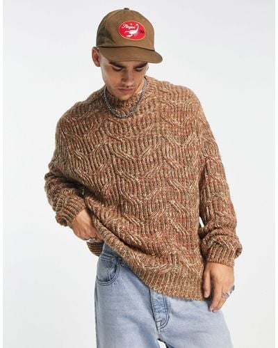ASOS Oversized Knitted Jumper - Brown