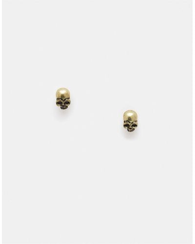 Classics 77 Skull Stud Earrings - White