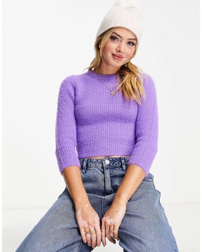 Miss Selfridge Fitted Lash Sweater - Purple