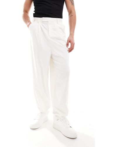 ASOS Balloon Suit Trouser - White