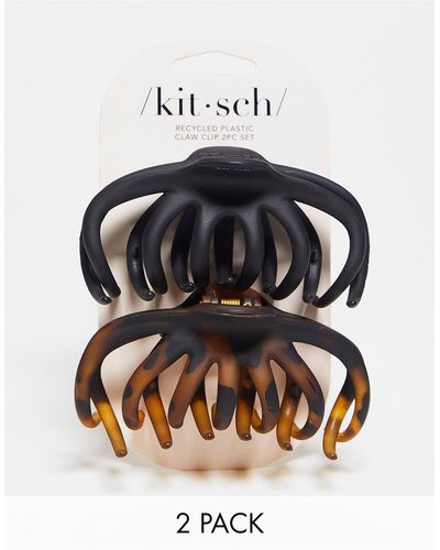 Kitsch Octopus Claw Clips 2 Pack - Black