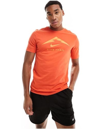 Nike Trail Dri-fit Graphic T-shirt - Orange