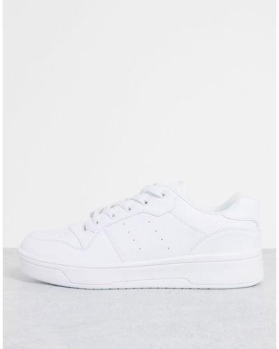 Truffle Collection Lace Up Sneakers - White