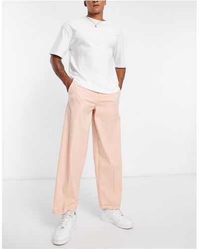 New Look – locker geschnittene, elegante hose - Pink