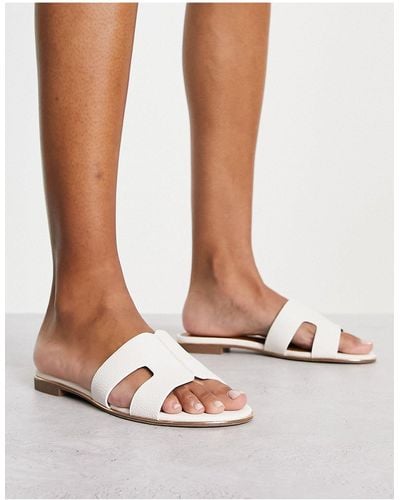 Dune London - sandali bassi bianchi con design avvolgente - Bianco