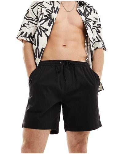 PacSun Twill Volley Shorts - Black