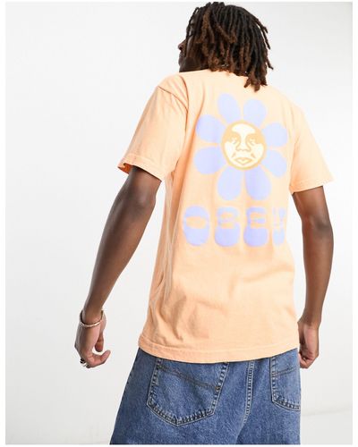 Obey Petal - T-shirt Met Print Op - Blauw