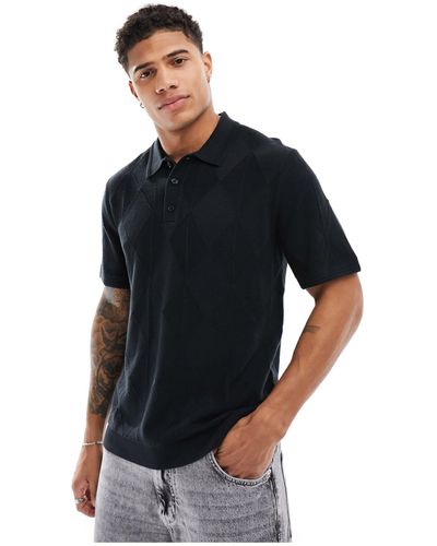 Abercrombie & Fitch Knitted Polo - Blue