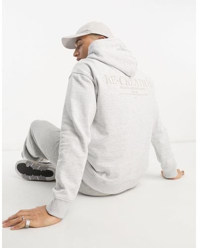 Only & Sons Overiszed Hoodie With Re-creation Back Print - Natural