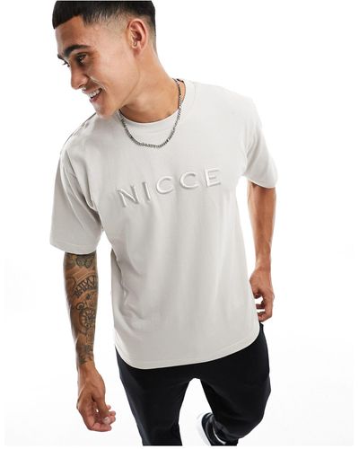 Nicce London Mercury Oversized T-shirt - White