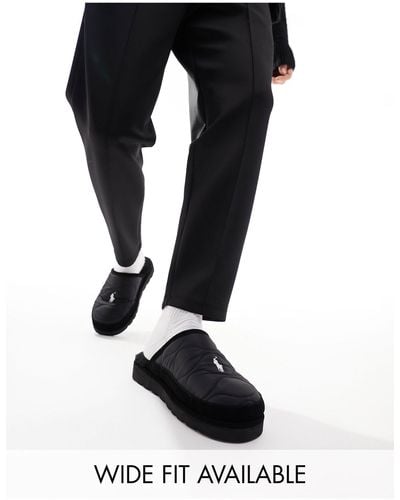 Polo Ralph Lauren Puffer Slippers - Black