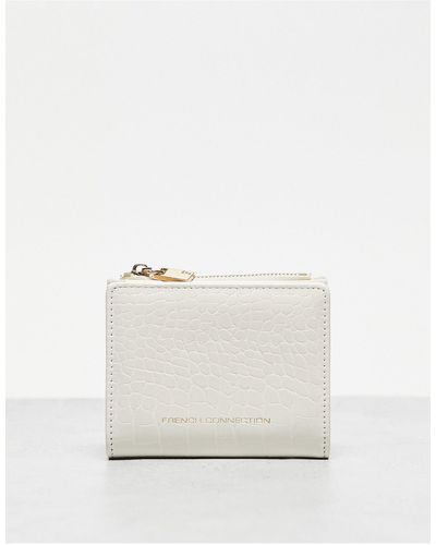 French Connection Croc Embossed Purse - White