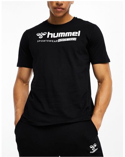 Hummel Regular Fit T-shirt With Oversized Logo - Black