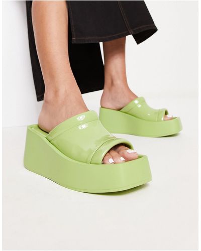 Daisy Street Exclusive Chunky Sole Sandals - Green
