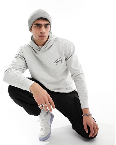 Tommy Hilfiger Relaxed Signature Hoodie - Grey