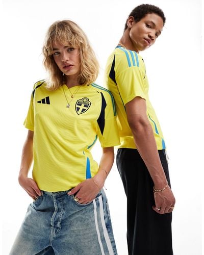 adidas Originals Adidas Football Euro 2024 Sweden Home Shirt - Yellow