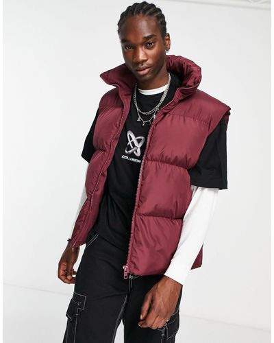 Collusion Puffer Gilet - Red