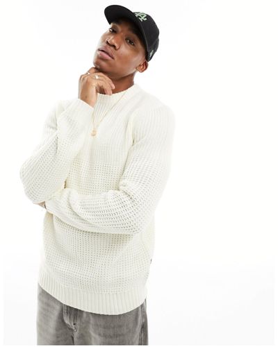 Only & Sons Ribbed Knit Jumper - White
