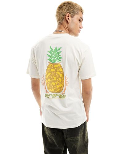 Vans Pineapple Skull Back Print T-shirt - White