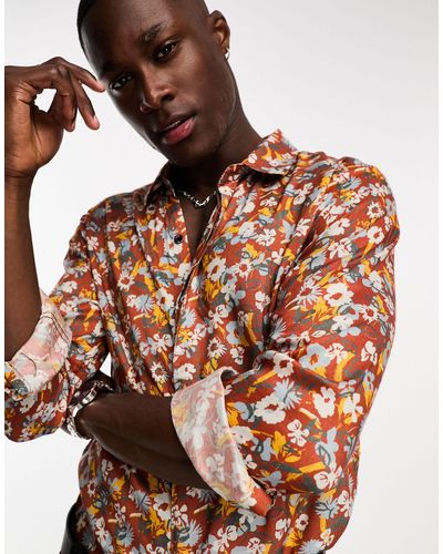 Bolongaro Trevor – es, langärmliges hemd mit blumenmuster - Mehrfarbig