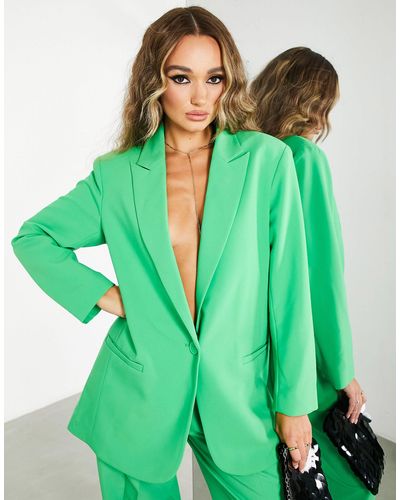 ASOS Americana larga verde luminoso extragrande