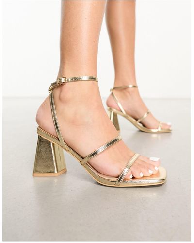 Schuh Samantha Strappy Mid Heeled Sandal - Natural