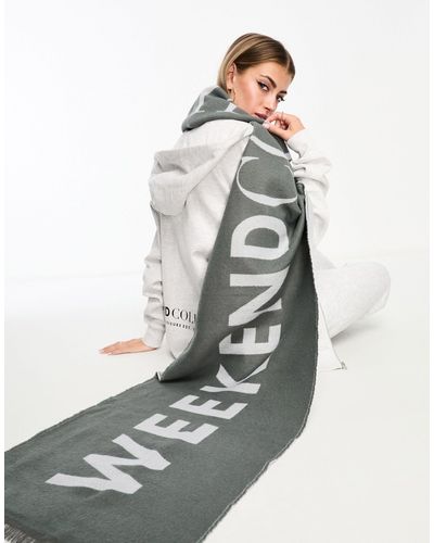 ASOS Logo Scarf - Grey