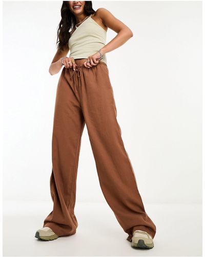 Cotton On Cotton On Wide Leg Trousers - Brown