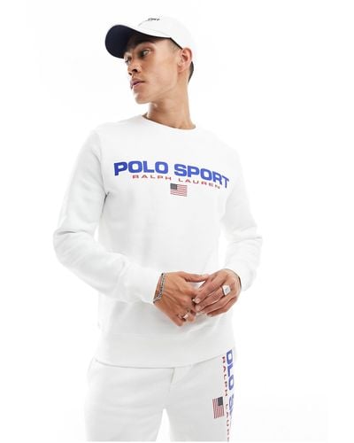 Polo Ralph Lauren Sport Capsule Logo Front Sweatshirt - White