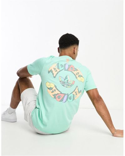adidas Originals T-shirt Met 'enjoy Summer' Print Op - Groen