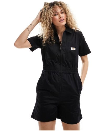 Dickies – vale – kurzärmliger playsuit - Schwarz