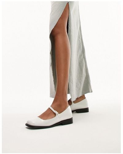 TOPSHOP Zapatos s estilo merceditas con puntera cuadrada anna - Blanco